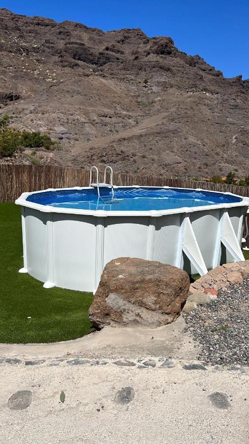 Casa Rural Con Bano Adaptado Y Piscina En Mogán Esterno foto