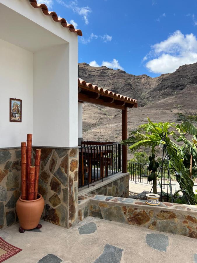 Casa Rural Con Bano Adaptado Y Piscina En Mogán Esterno foto