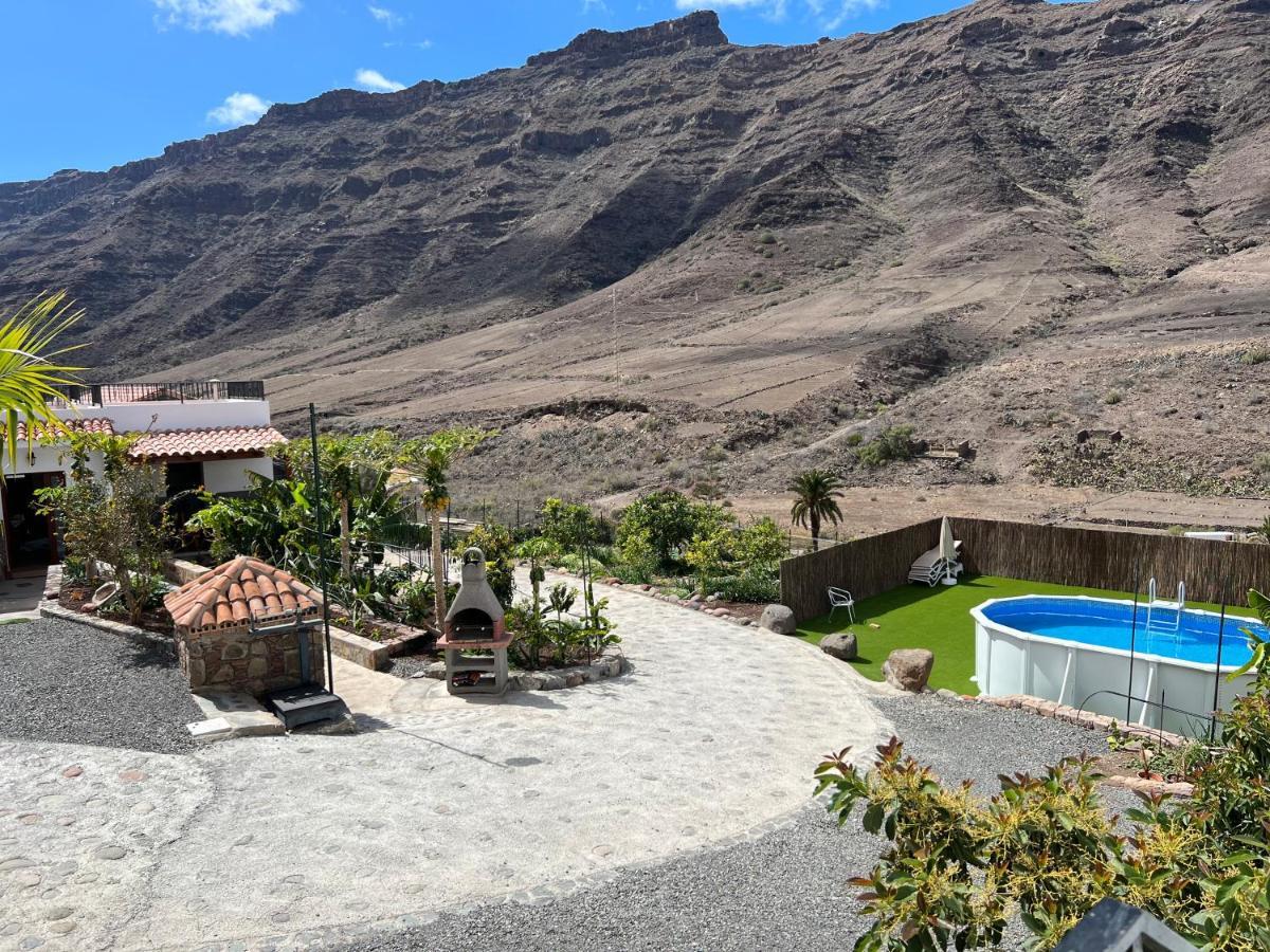 Casa Rural Con Bano Adaptado Y Piscina En Mogán Esterno foto
